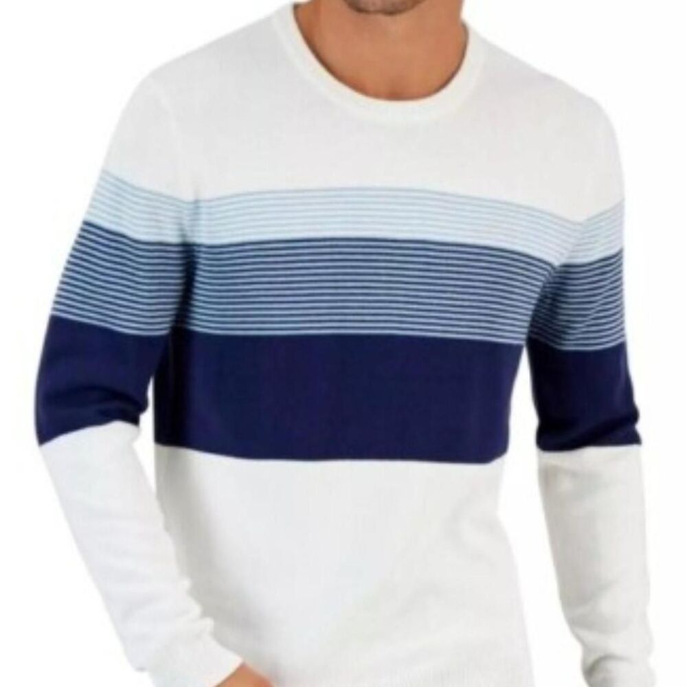 Club Room White and Blue Jumper